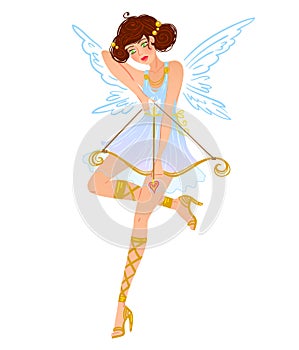 Valentine day angel girl.