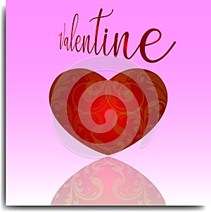 VALENTINE DAY BACKGROUND WITH BATIK ORNAMENT