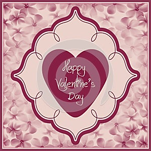 Valentine day card - floral collection
