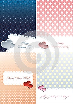 Valentine day card's set