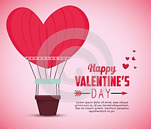 Valentine day clebration with heart air balloon