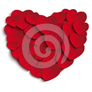 Valentine Day Heart on White Background