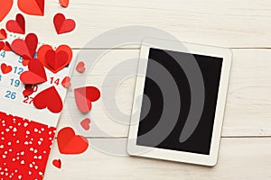 Valentine day online, emailing background