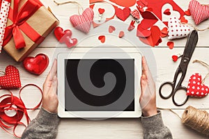Valentine day online, emailing background