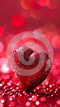 Valentine day wallpapers hd. red hearts with water drops
