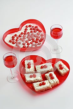 Valentine dessert for two