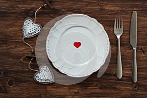 Valentine dinner background