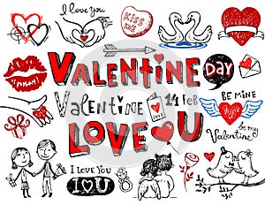 Valentine doodles photo