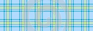 Valentine fabric pattern plaid, canadian background texture vector. Real check seamless tartan textile in cyan and yellow colors photo