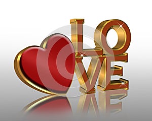 Valentine graphic red heart