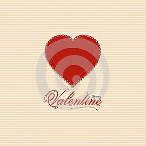 Valentine heart background with valentine message