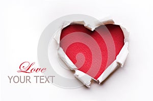 San Valentino cuore carta progetto 