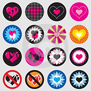 Valentine heart icon simple / jpg + vector