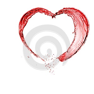 San Valentino cuore fatto da vino rosso 