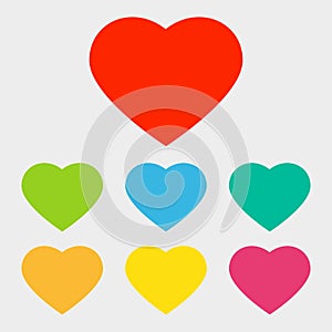Valentine heart simbol. Love icon.