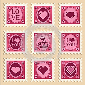 Valentine Heart Stamps