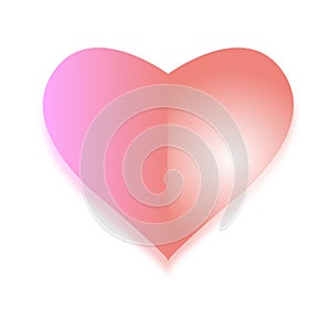 Valentine heart symbols. Vector pink