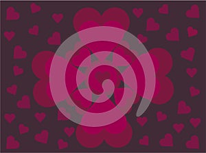 Valentine hearts flower