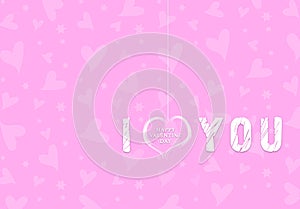 Valentine Hearts Pink Background