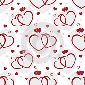 Seamless pattern Valentine hearts background