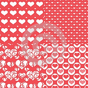 Valentine hearts seamless pattern, Abstract background