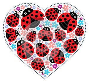 Valentine ladybugs theme image 1