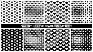 Valentine love seamless pattern