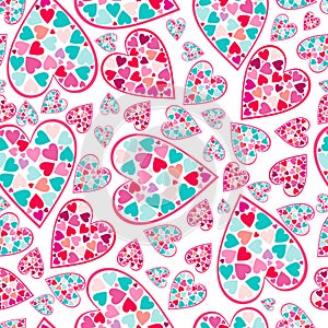 Valentine pattern with love hearts , .