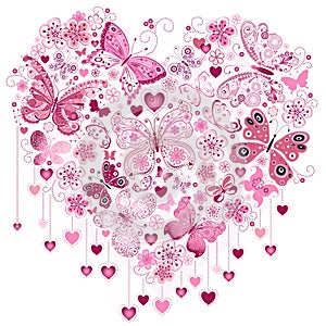 Valentine pink big heart