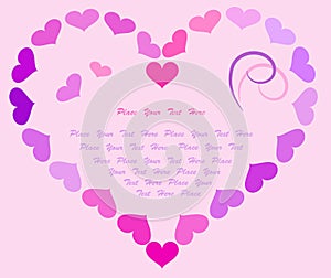 Valentine post card. Place for text.