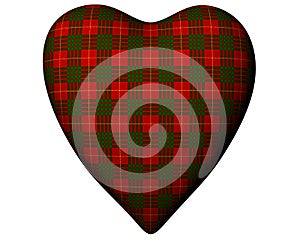 Valentine Red Heart Scottish Cameron Tartan