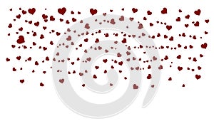 Valentine. Red heart shape on white background. Isolate