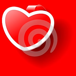 Valentine red sticker