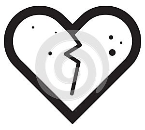 Valentine - Relationship - Heart Break Icon