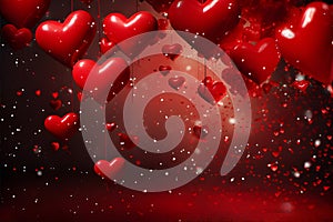 Valentine\'s background of a heartfelt greeting card. AI Generated