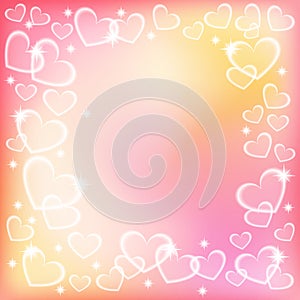 Valentine`s card with heart.