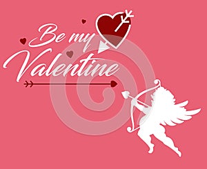 Happy valentines day angle symbollove holiday ro