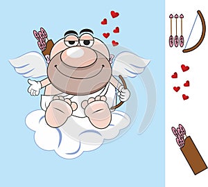 Valentine`s Day. arrow. heart. red love angel wings love heart big. gift. letter. Cupid. Cupid . angel