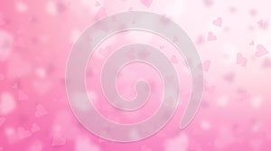 Valentine`s Day background. Abstract pink hearts backdrop