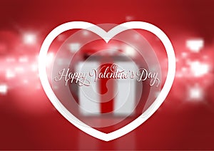 Valentine`s day background with defocussed gift background 3012 photo