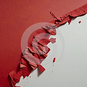 valentine\'s day background with dozens of torn red strips