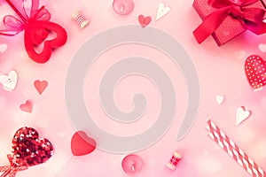 Valentine`s day background,empty copy space backdrop,romantic design frame,border