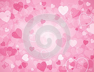 Valentine's day background with hearts