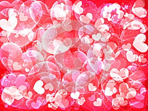 Valentine's day background with hearts