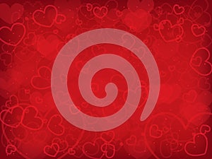 Valentine's day background with hearts