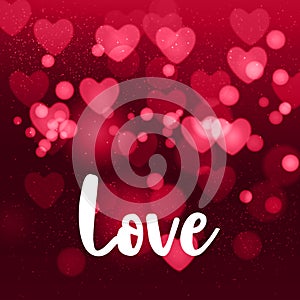 Valentine`s day background with love photo