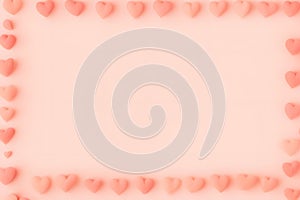 Valentine\'s day background. Red hearts on white background.