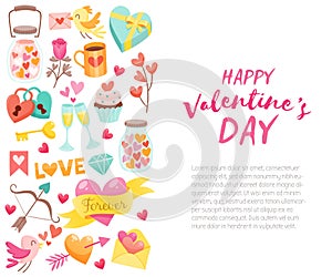 Valentine`s Day Background with sample text