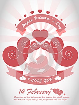 Valentine's day background whit heart