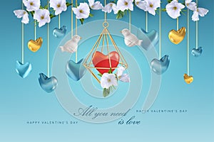 Valentine`s day banner